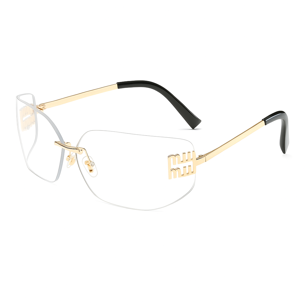 Futuristic Rimless Y2K Sunglasses