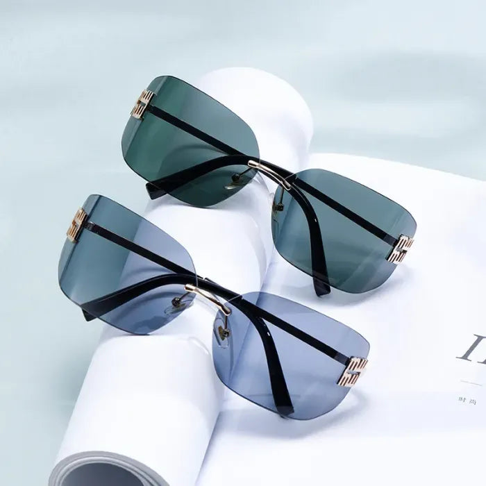 Futuristic Rimless Y2K Sunglasses